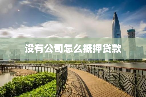 没有公司怎么抵押贷款