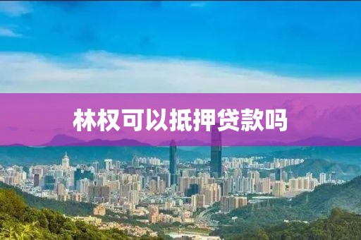 林权可以抵押贷款吗