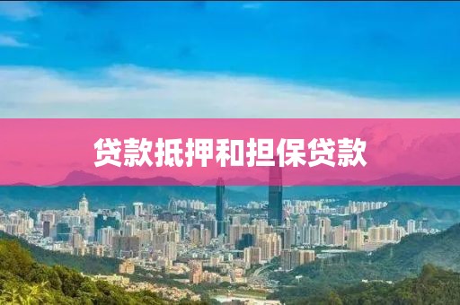 贷款抵押和担保贷款