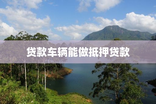 贷款车辆能做抵押贷款