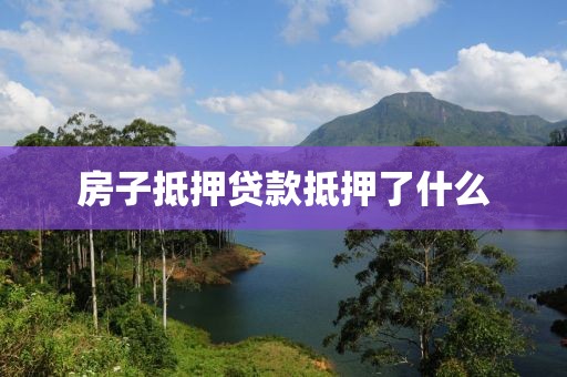 房子抵押贷款抵押了什么