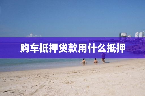 购车抵押贷款用什么抵押