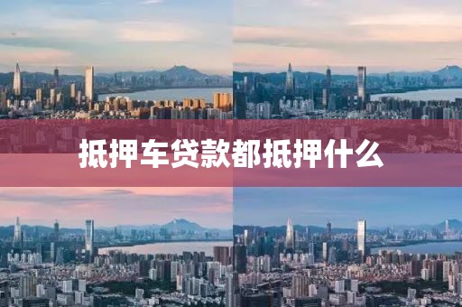 抵押车贷款都抵押什么