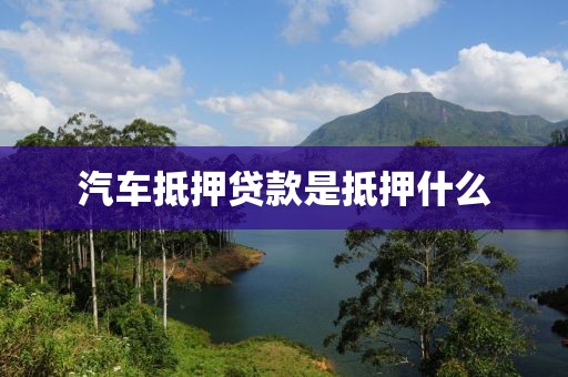 汽车抵押贷款是抵押什么