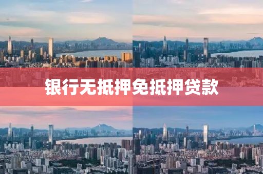 银行无抵押免抵押贷款