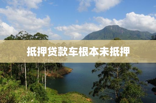 抵押贷款车根本未抵押