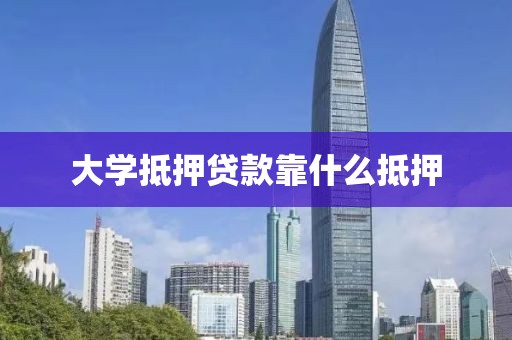 大学抵押贷款靠什么抵押