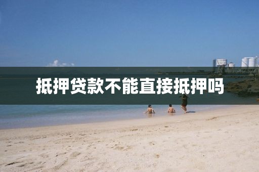 抵押贷款不能直接抵押吗
