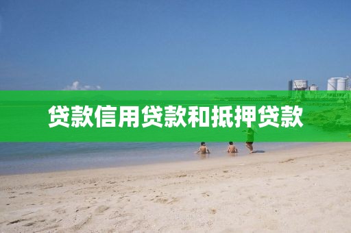 贷款信用贷款和抵押贷款