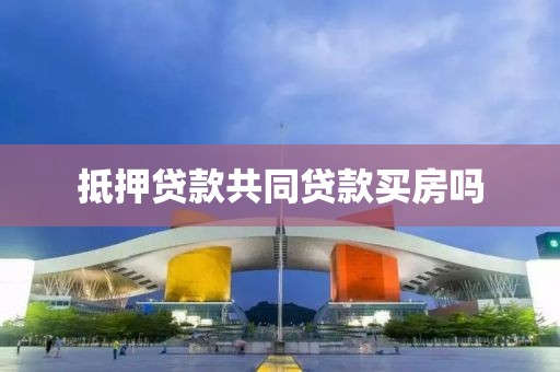 抵押贷款共同贷款买房吗