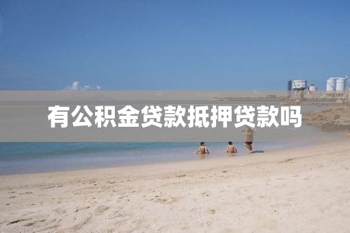 有公积金贷款抵押贷款吗