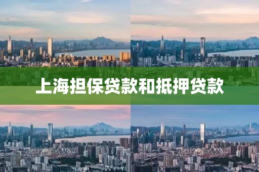 上海担保贷款和抵押贷款