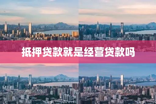 抵押贷款就是经营贷款吗
