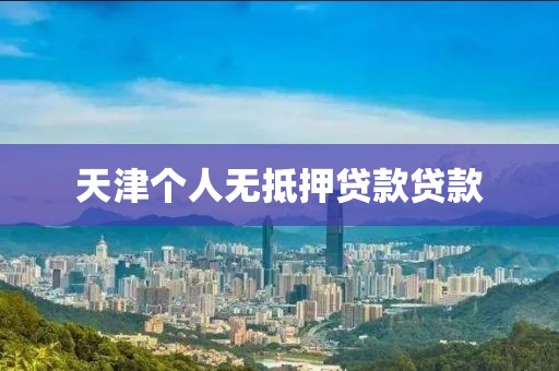 天津个人无抵押贷款贷款