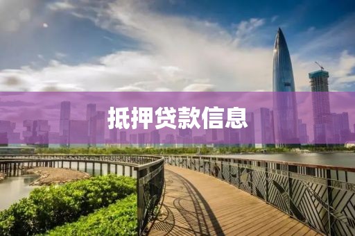 抵押贷款信息
