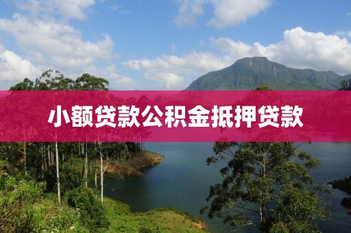 小额贷款公积金抵押贷款