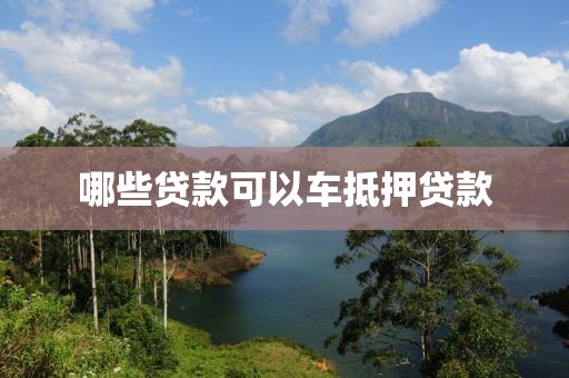 哪些贷款可以车抵押贷款