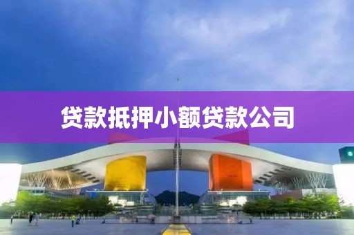 贷款抵押小额贷款公司