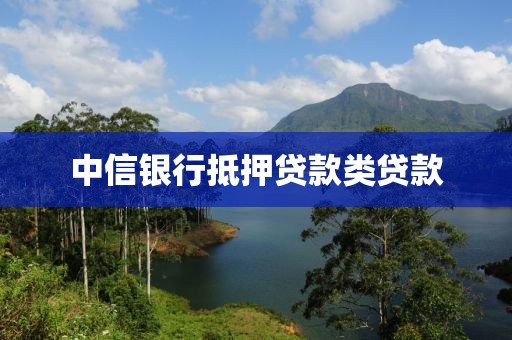 中信银行抵押贷款类贷款