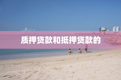 质押贷款和抵押贷款的