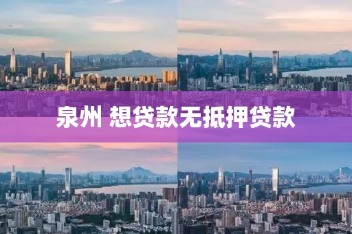 泉州 想贷款无抵押贷款