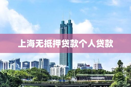 上海无抵押贷款个人贷款