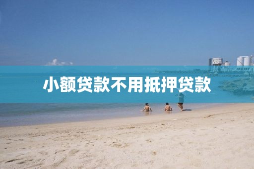 小额贷款不用抵押贷款