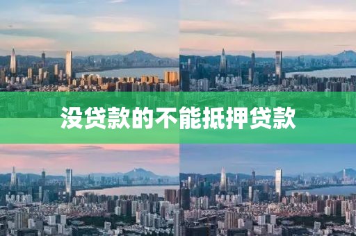 没贷款的不能抵押贷款