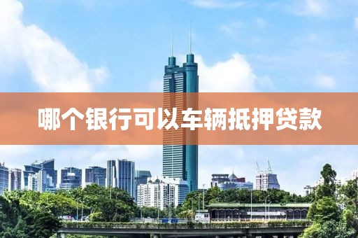 哪个银行可以车辆抵押贷款