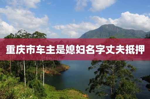 重庆市车主是媳妇名字丈夫抵押