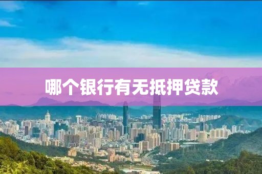 哪个银行有无抵押贷款