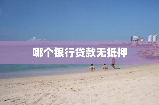 哪个银行贷款无抵押