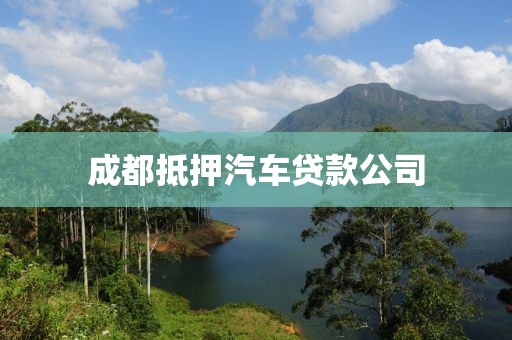 成都抵押汽车贷款公司