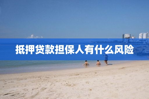 抵押贷款担保人有什么风险