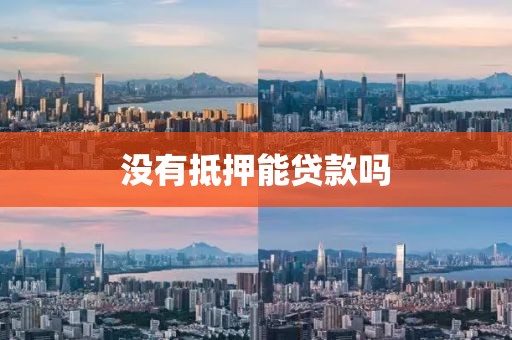 没有抵押能贷款吗