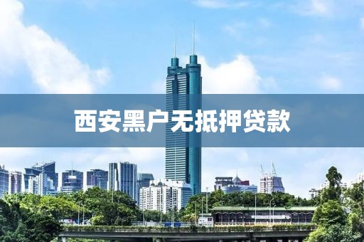 西安黑户无抵押贷款