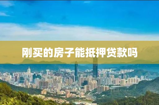 刚买的房子能抵押贷款吗