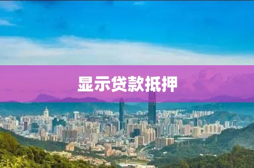 显示贷款抵押