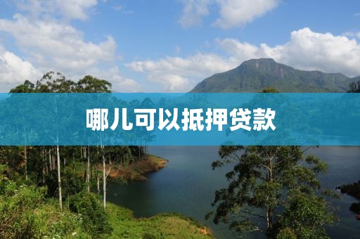 哪儿可以抵押贷款