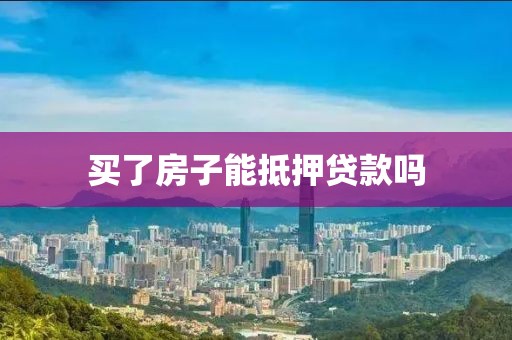 买了房子能抵押贷款吗