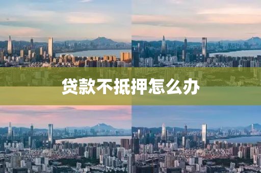 贷款不抵押怎么办